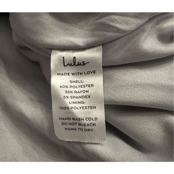 New! Lulus Heather Gray Sweater Wrap Dress Sz M - Picture 7 of 7